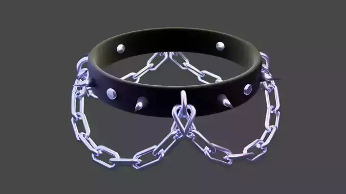 Goth Chain Collar 