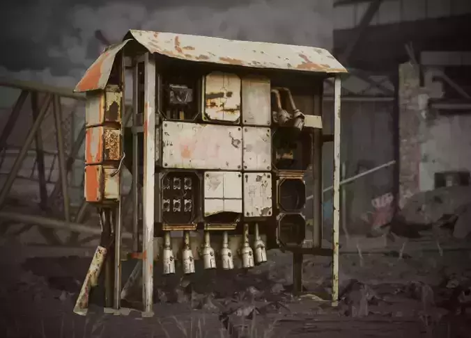 Old industrial fusebox