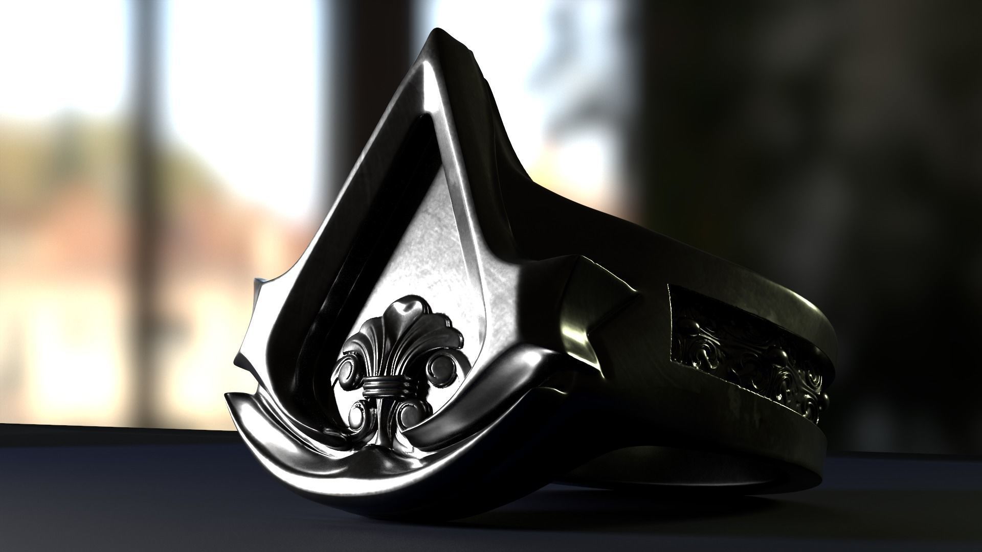 Assassins Creed Ring 3D print model_2