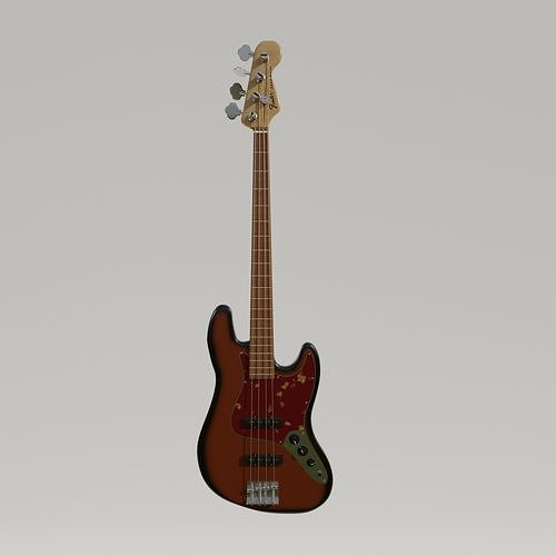 fender jazz bass guitar 3D model