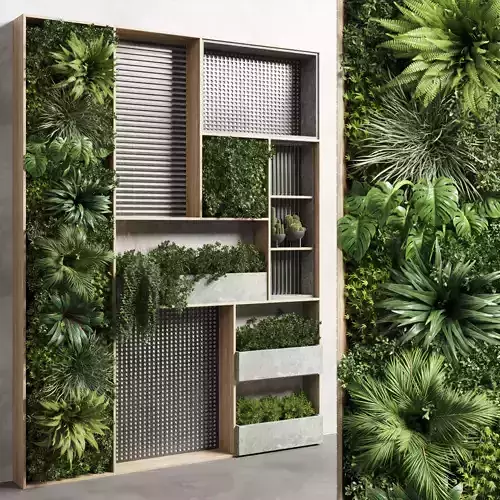 Vertical garden- wall decor shelves library closet or showcase
