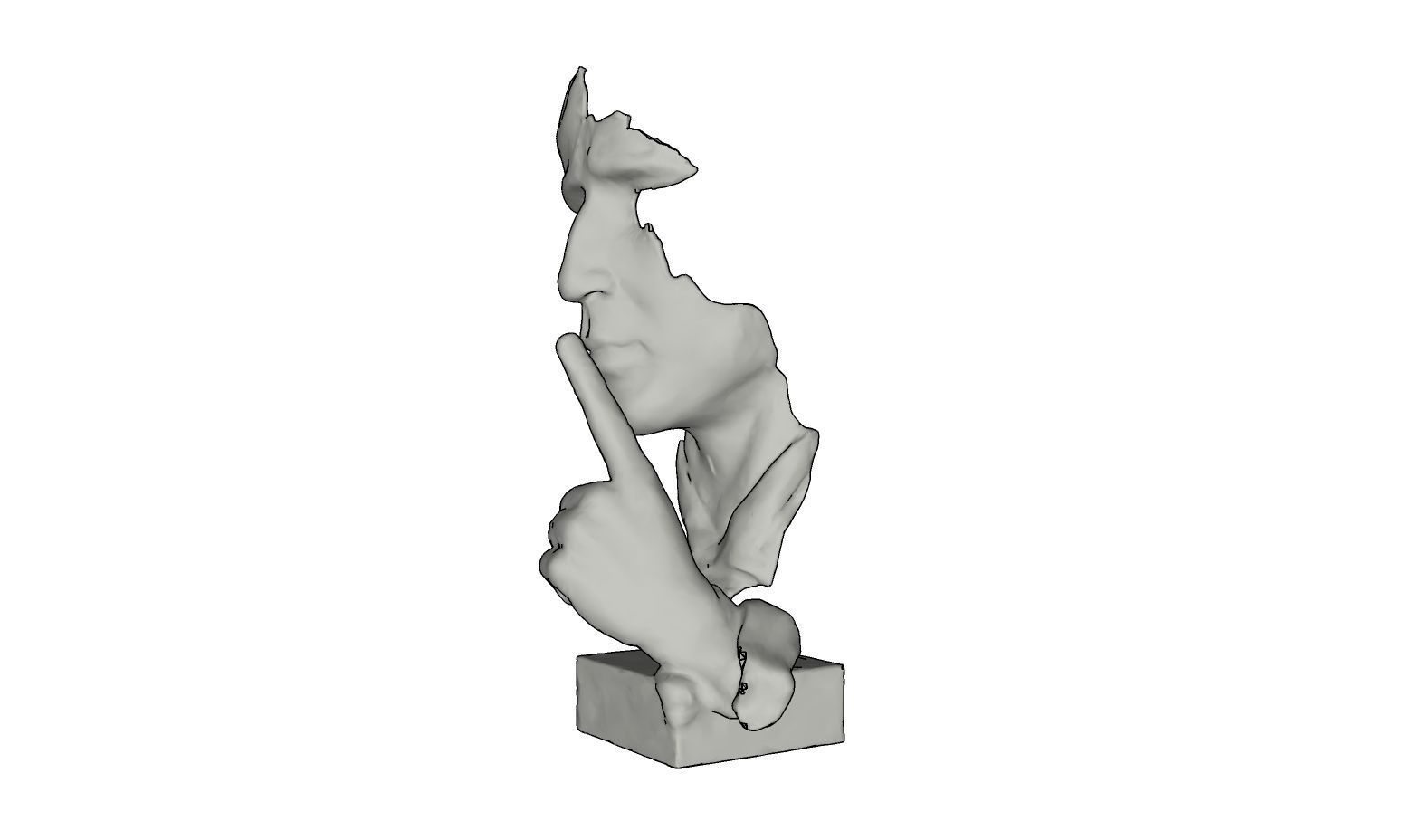 silent 3d sculpture 3D print model_4