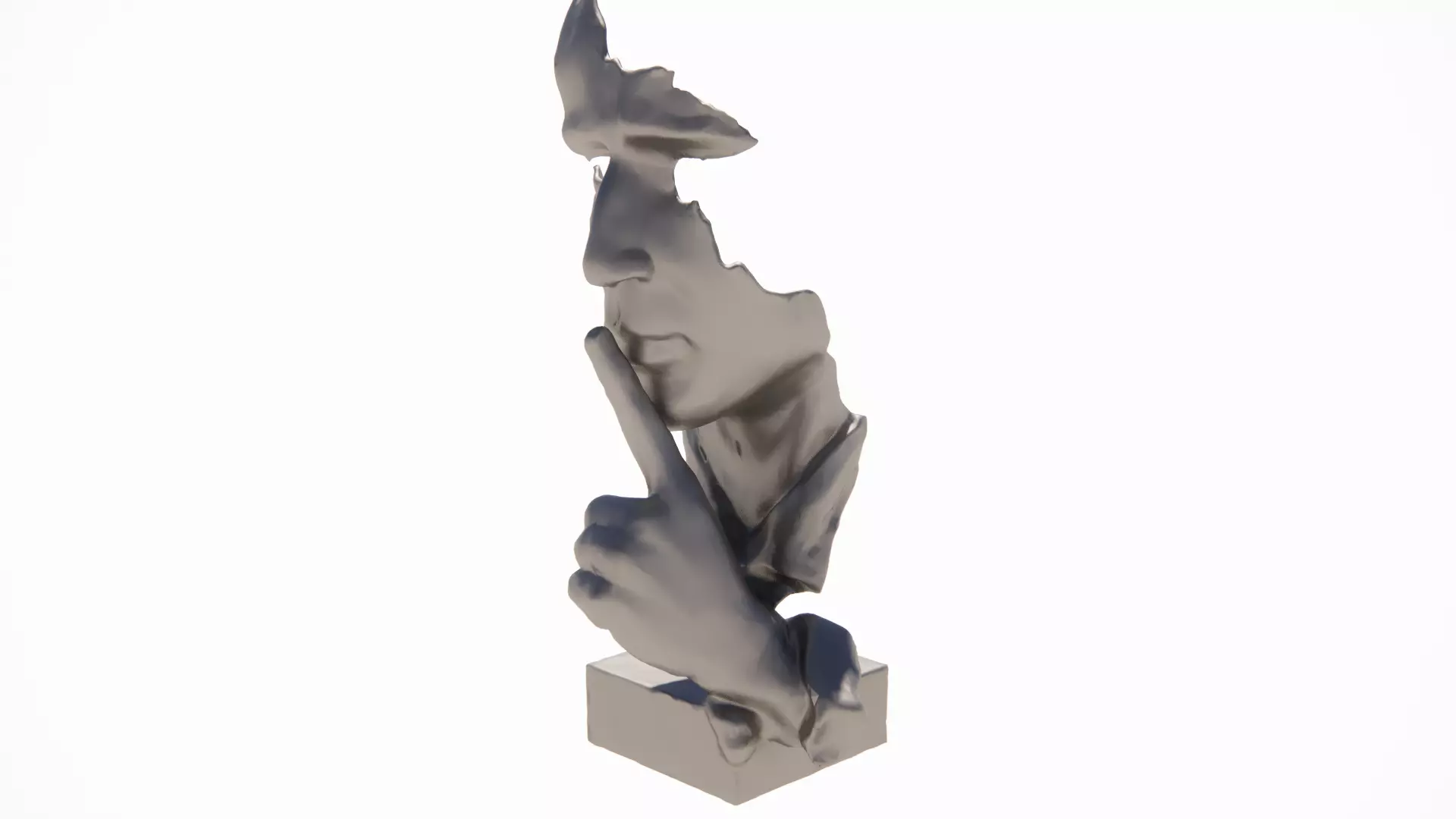 silent 3d sculpture 3D print model_0