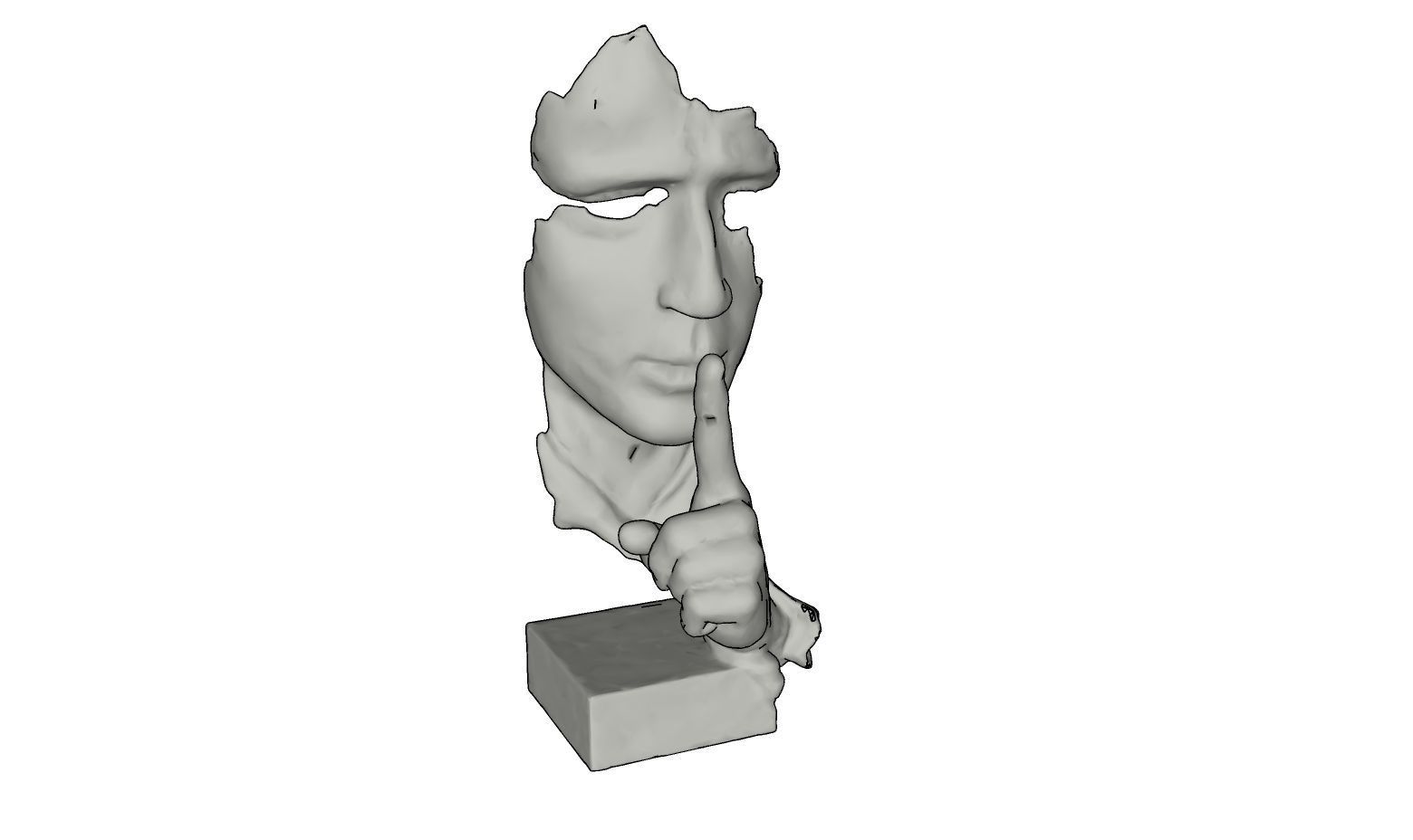 silent 3d sculpture 3D print model_3