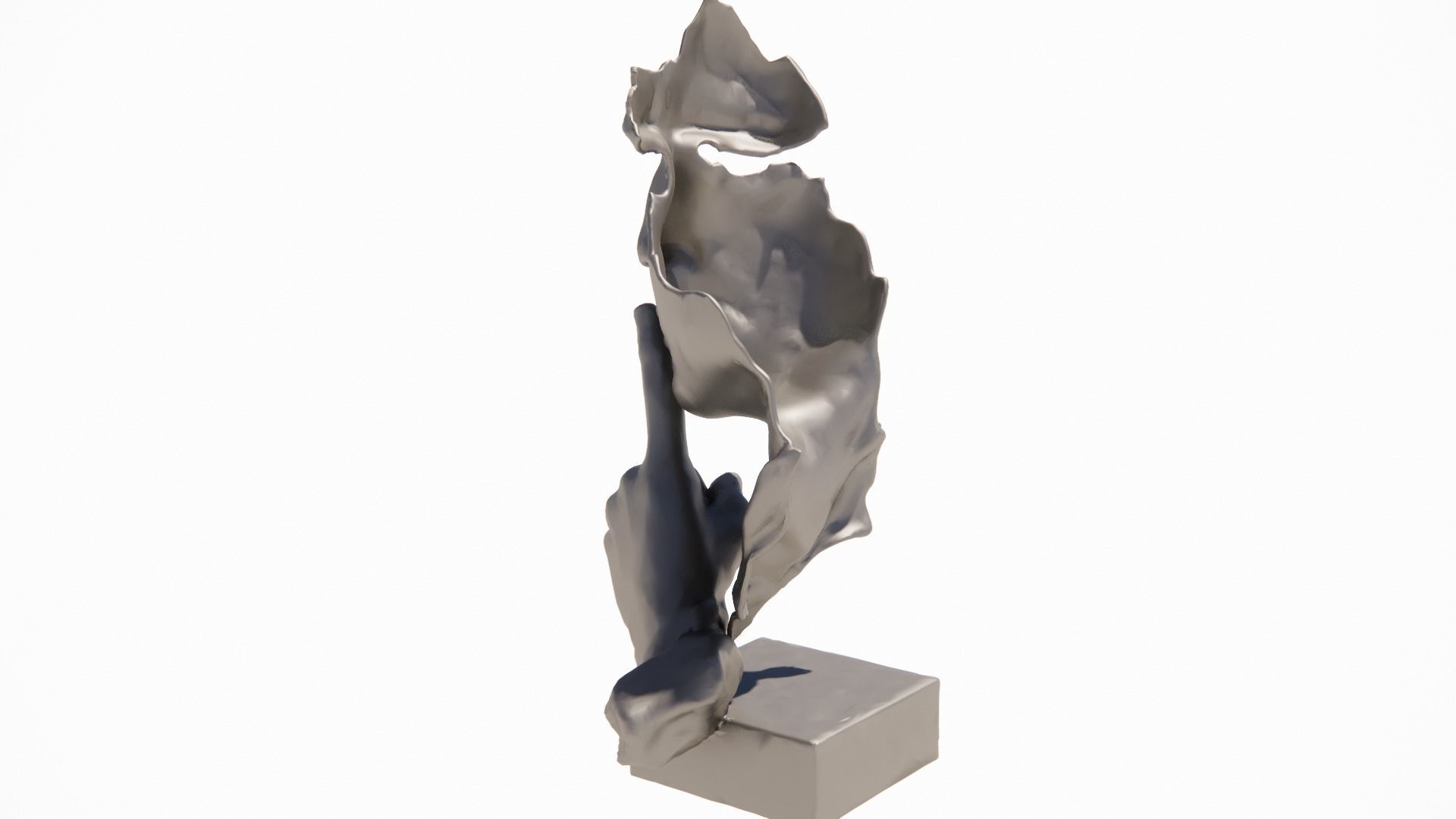 silent 3d sculpture 3D print model_2