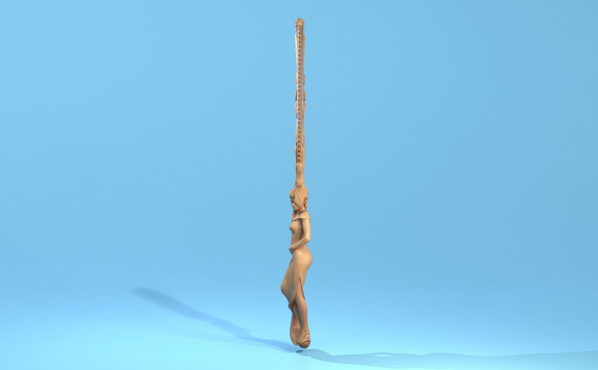 Hair comb 3D print model_4