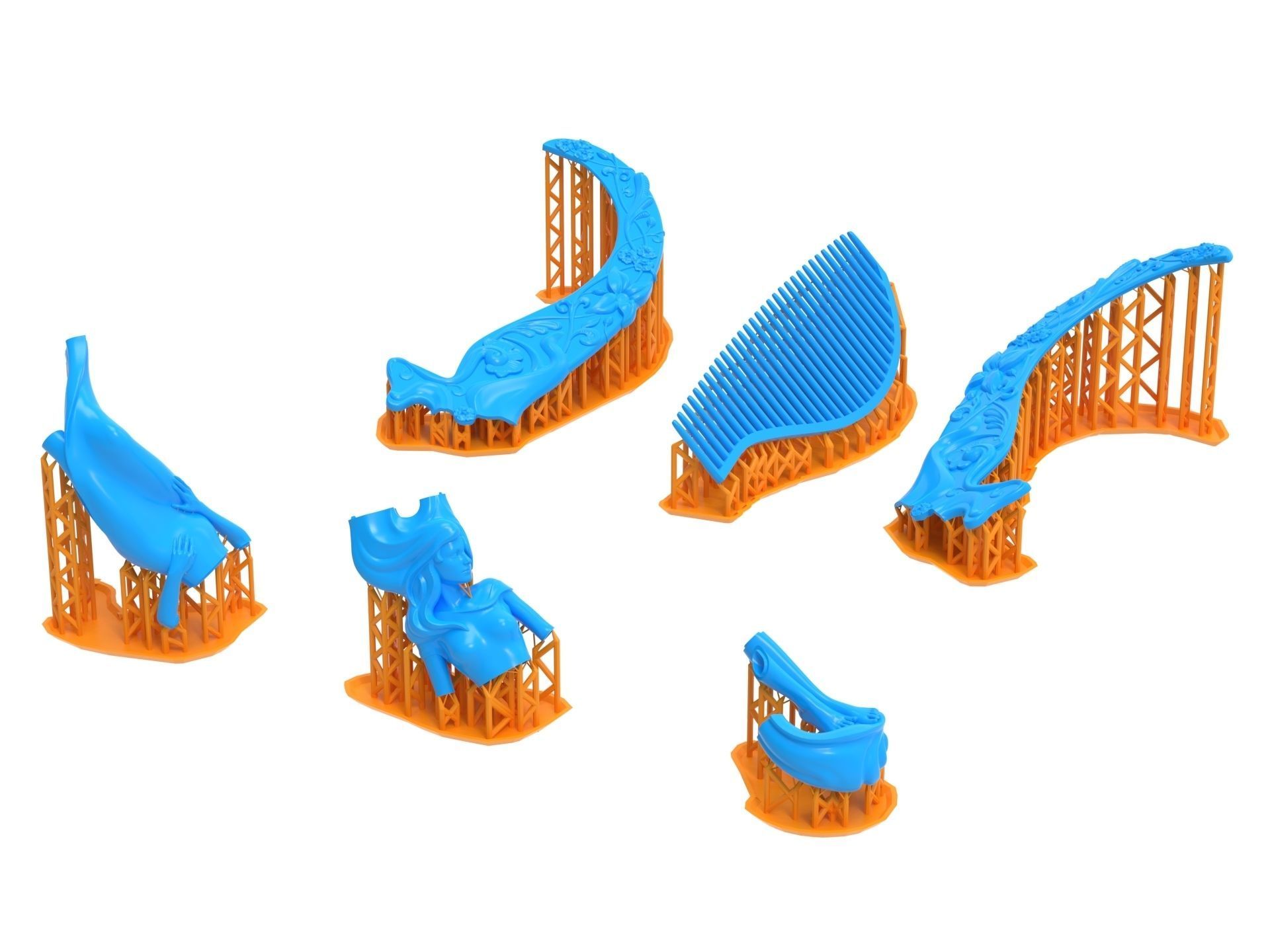Hair comb 3D print model_2