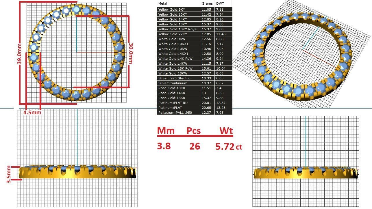 36mm Rolex Compatible Watch Bezel 3D print model_9