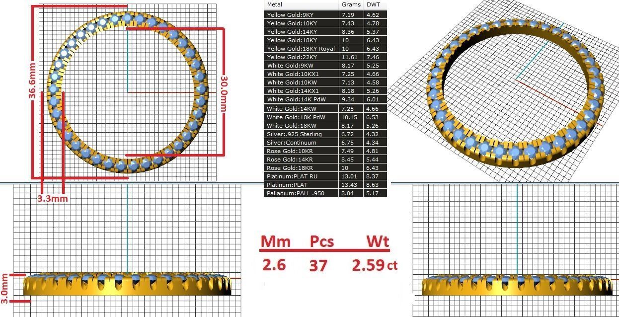 36mm Rolex Compatible Watch Bezel 3D print model_9