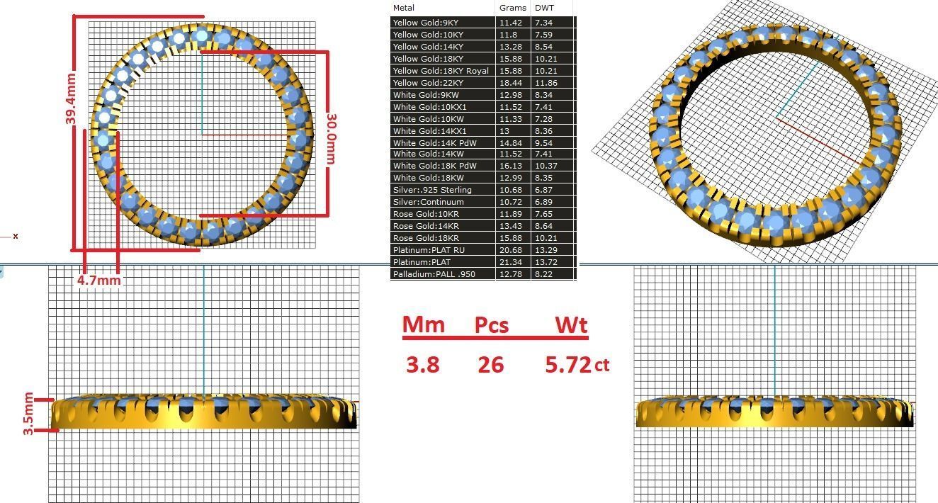 36mm Rolex Compatible Watch Bezel 3D print model_9