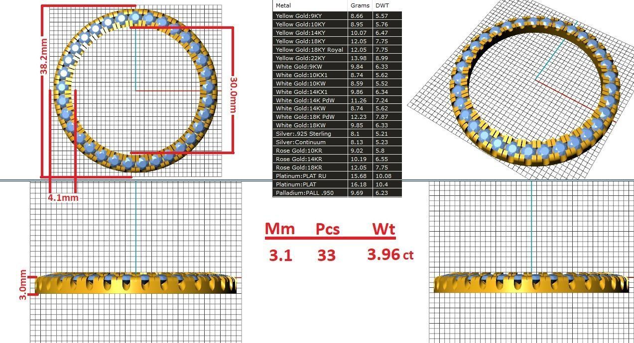 36mm Rolex Compatible Watch Bezel 3D print model_7