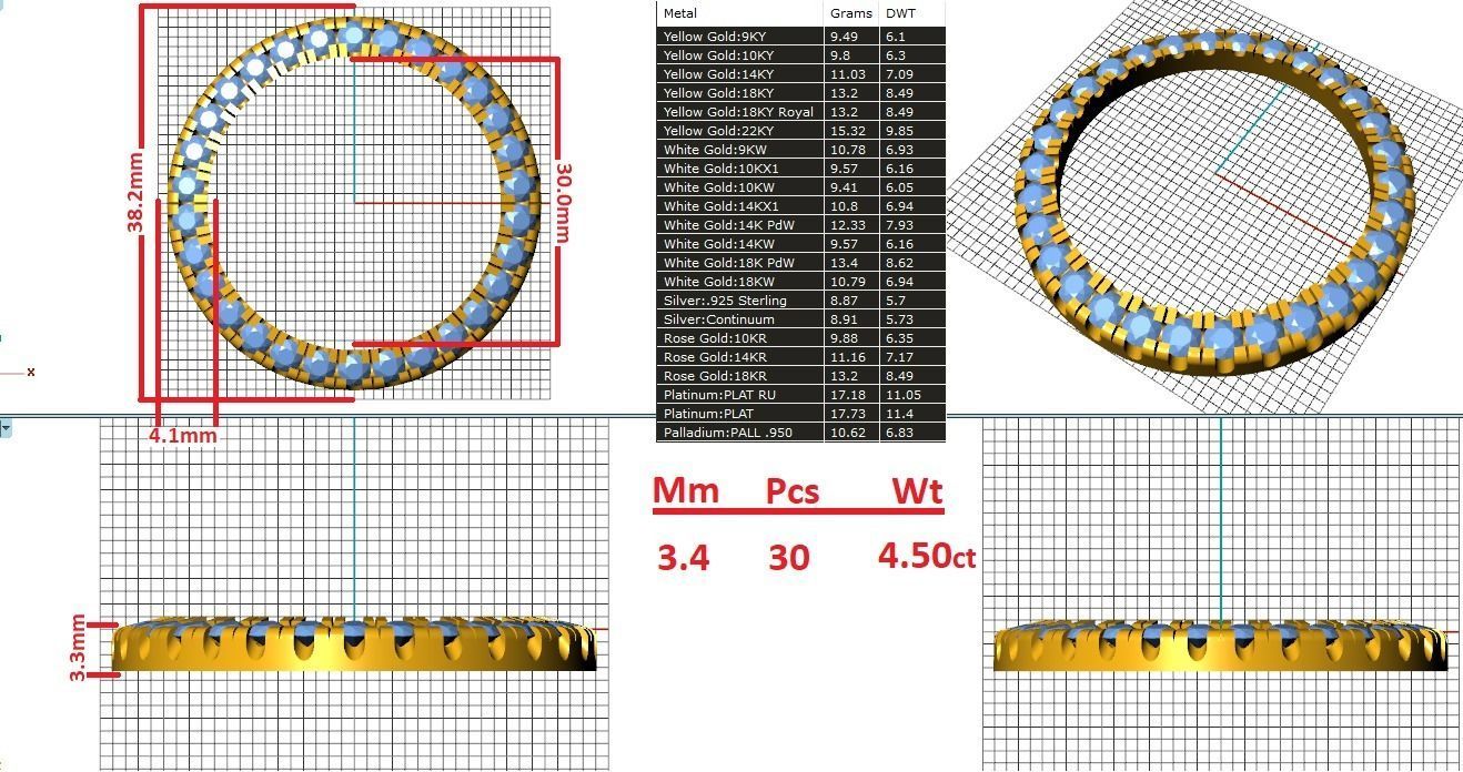 36mm Rolex Compatible Watch Bezel 3D print model_9