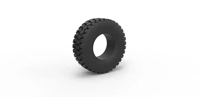 Military truck tire 2 Scale 1 to 25