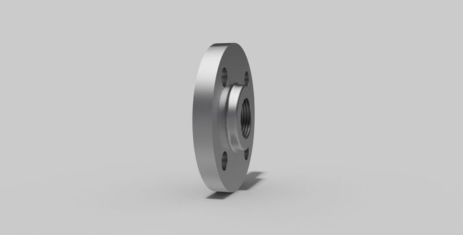1 Inch BSP - Threaded flange - Autodesk Inventor 3D model