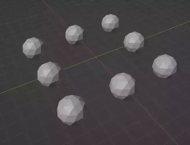 Ico Sphere 08 3D Model