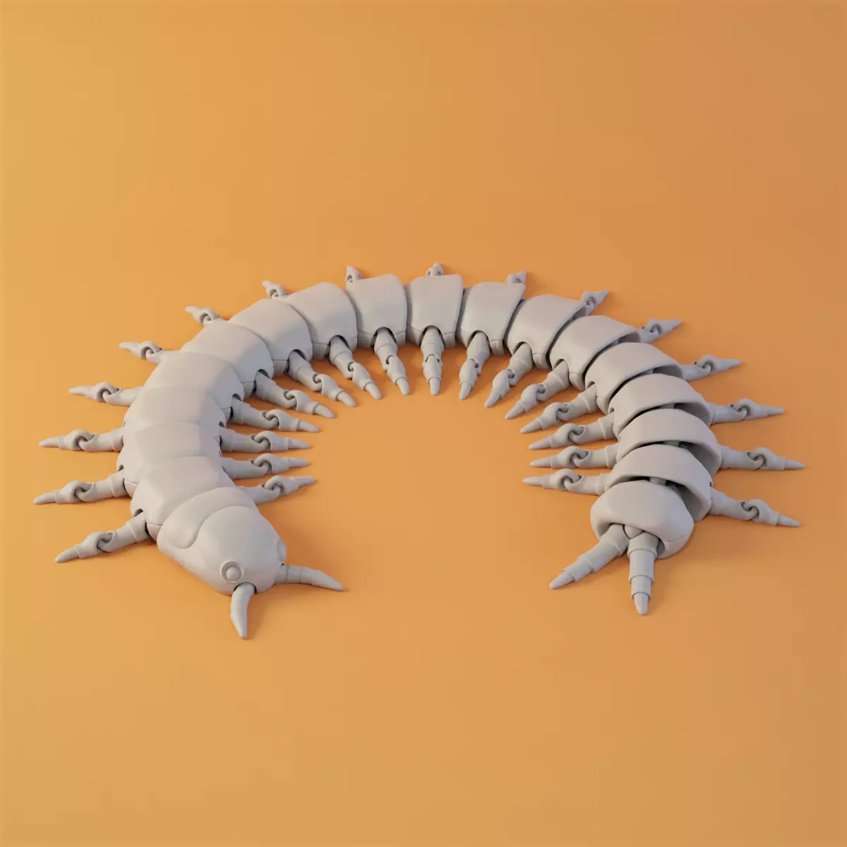 Flexi Mille-pattes print-in-place 3D print model_0