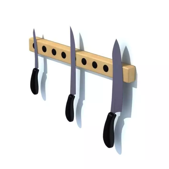 Wall Knife Holder 3D model_0