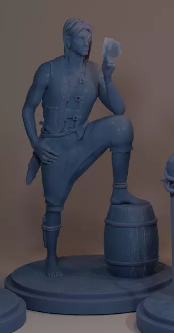 Pirate bard 3D print model_0