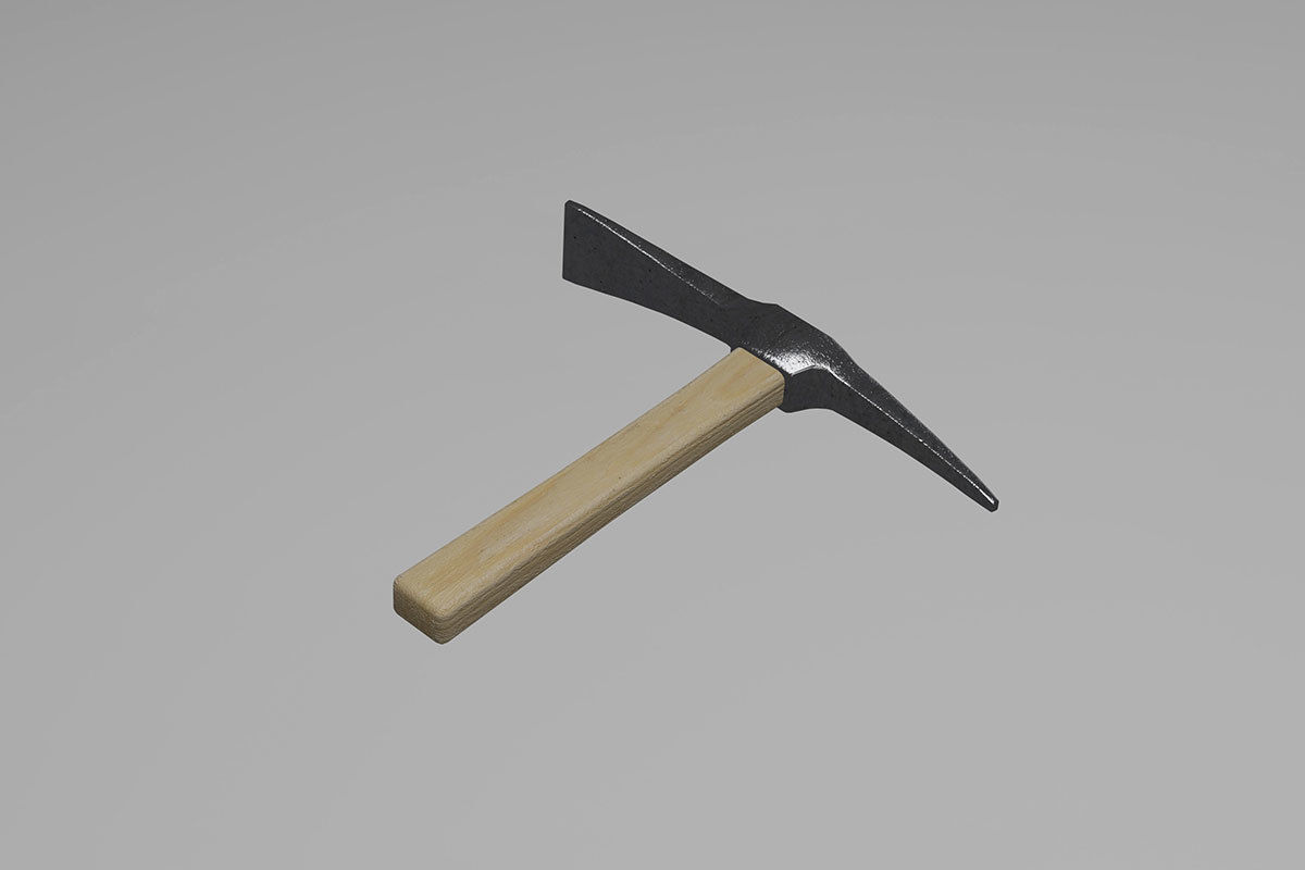 Small Pickaxe Tool Model Low-poly 3D model_28