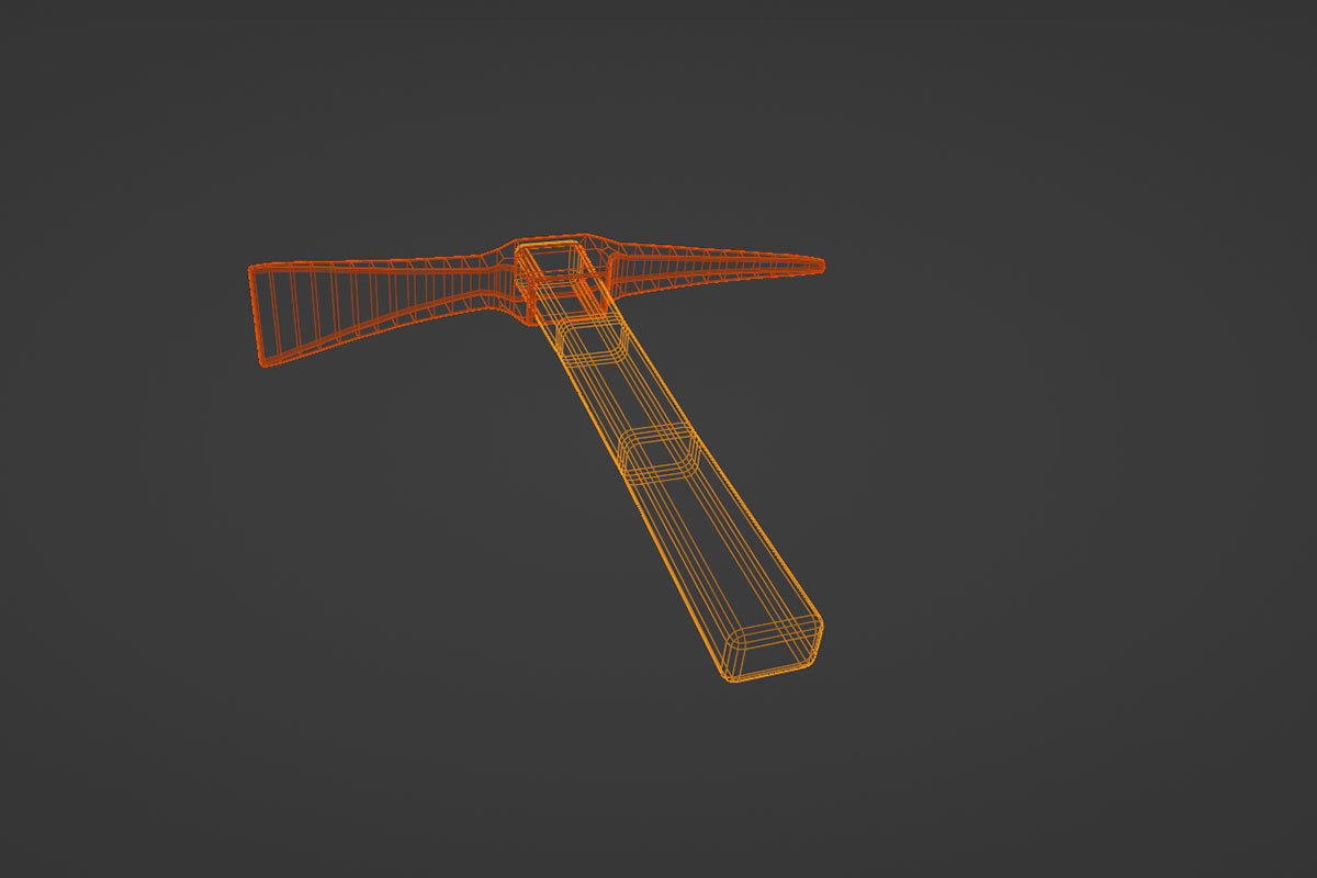 Small Pickaxe Tool Model Low-poly 3D model_31
