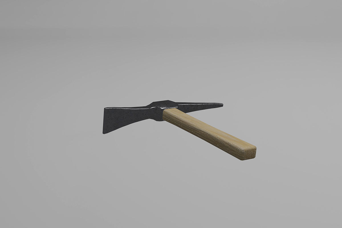 Small Pickaxe Tool Model Low-poly 3D model_27