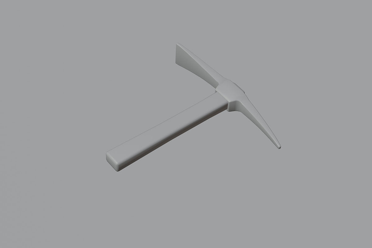 Small Pickaxe Tool Model Low-poly 3D model_23
