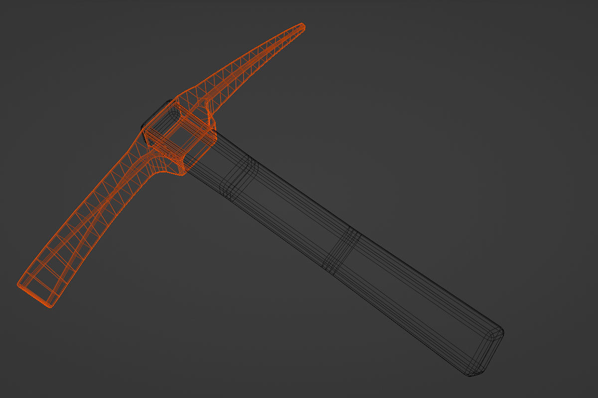 Small Pickaxe Tool Model Low-poly 3D model_16