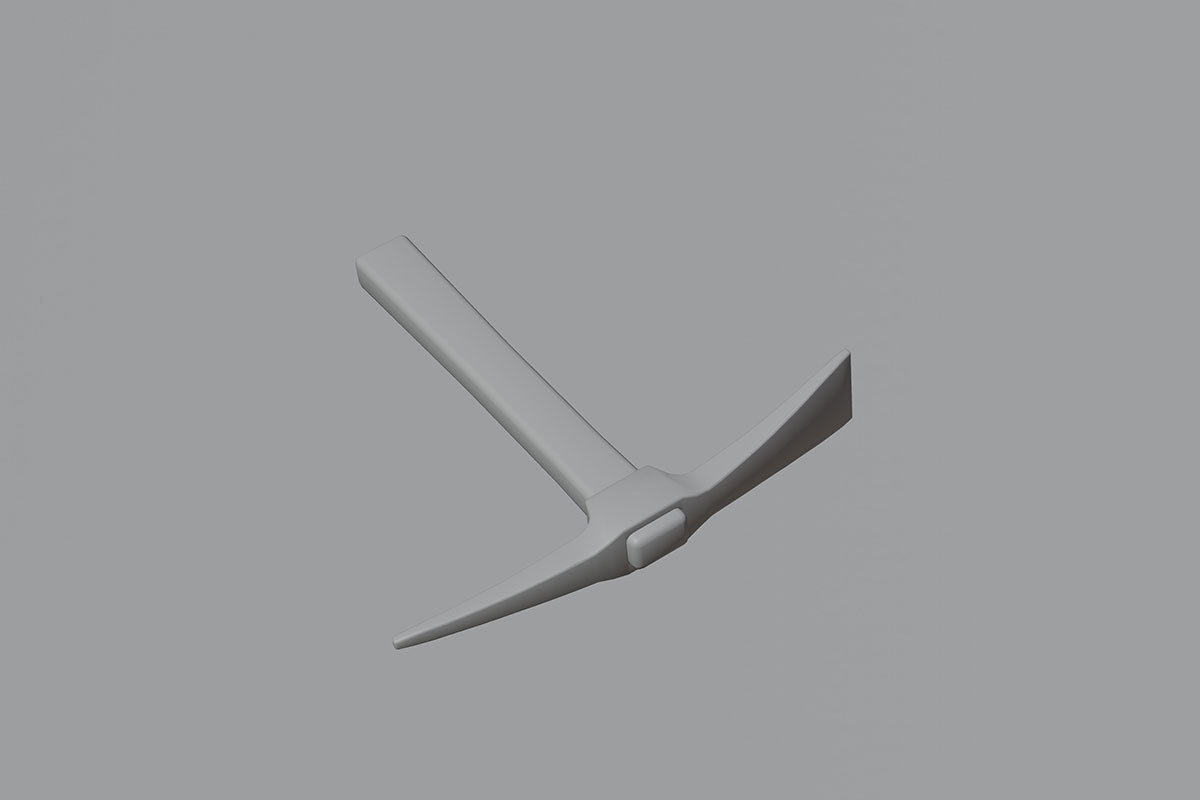 Small Pickaxe Tool Model Low-poly 3D model_24