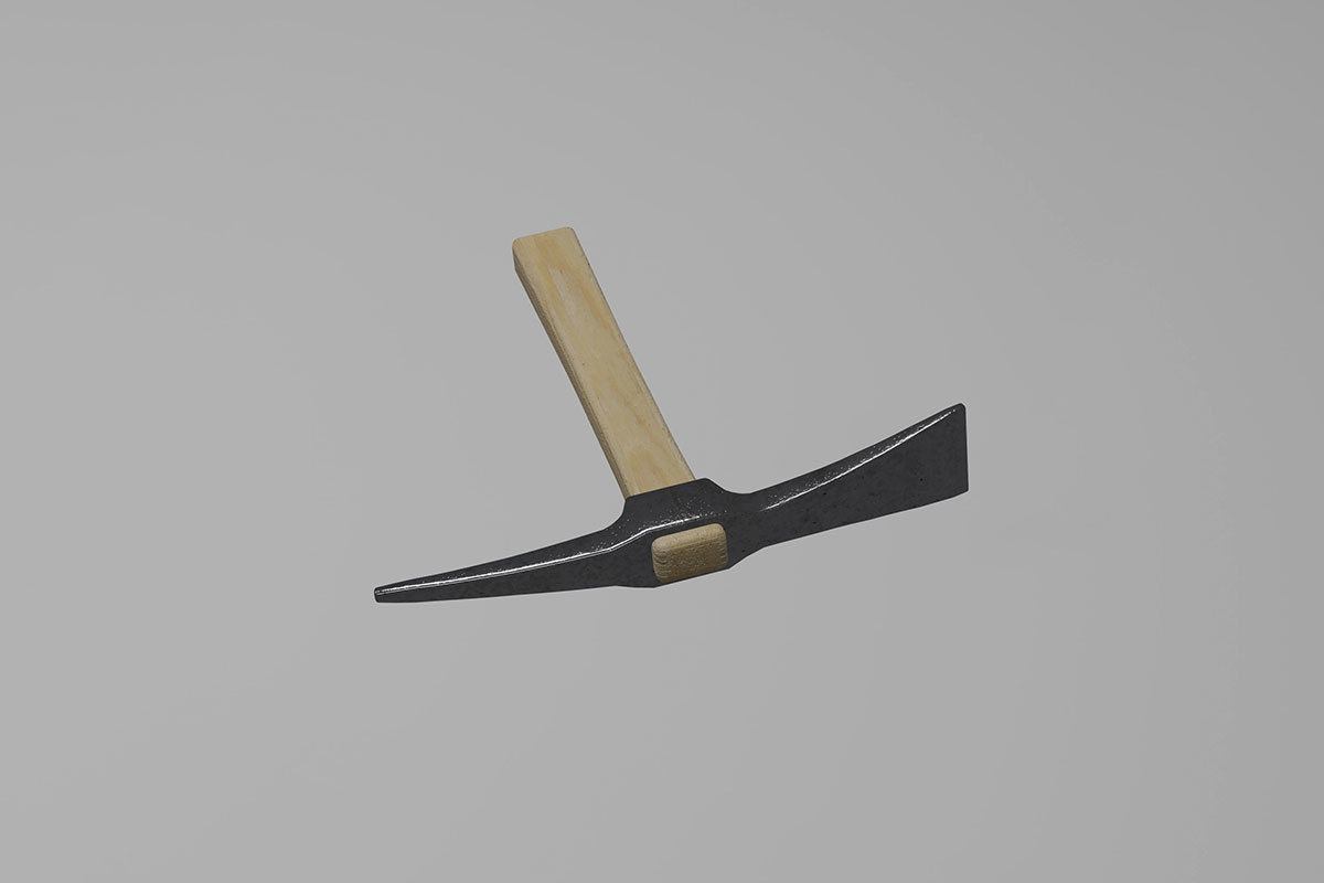 Small Pickaxe Tool Model Low-poly 3D model_29