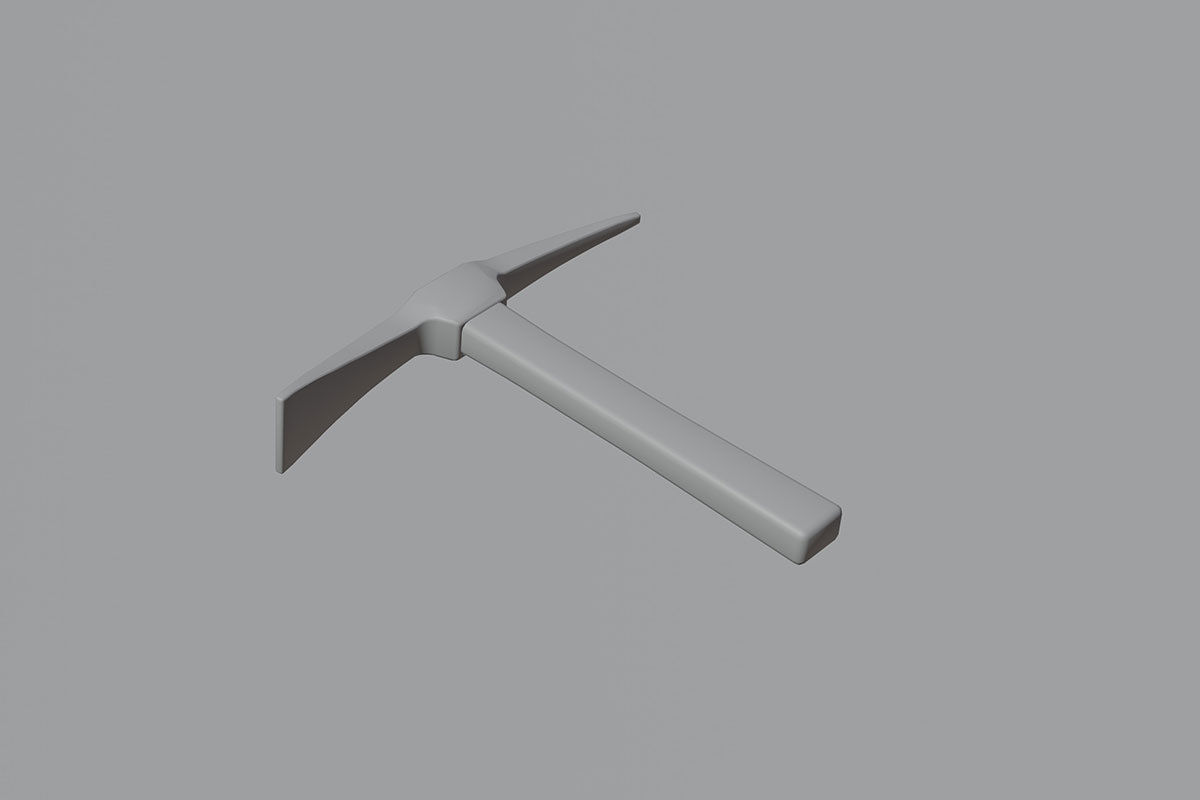 Small Pickaxe Tool Model Low-poly 3D model_22