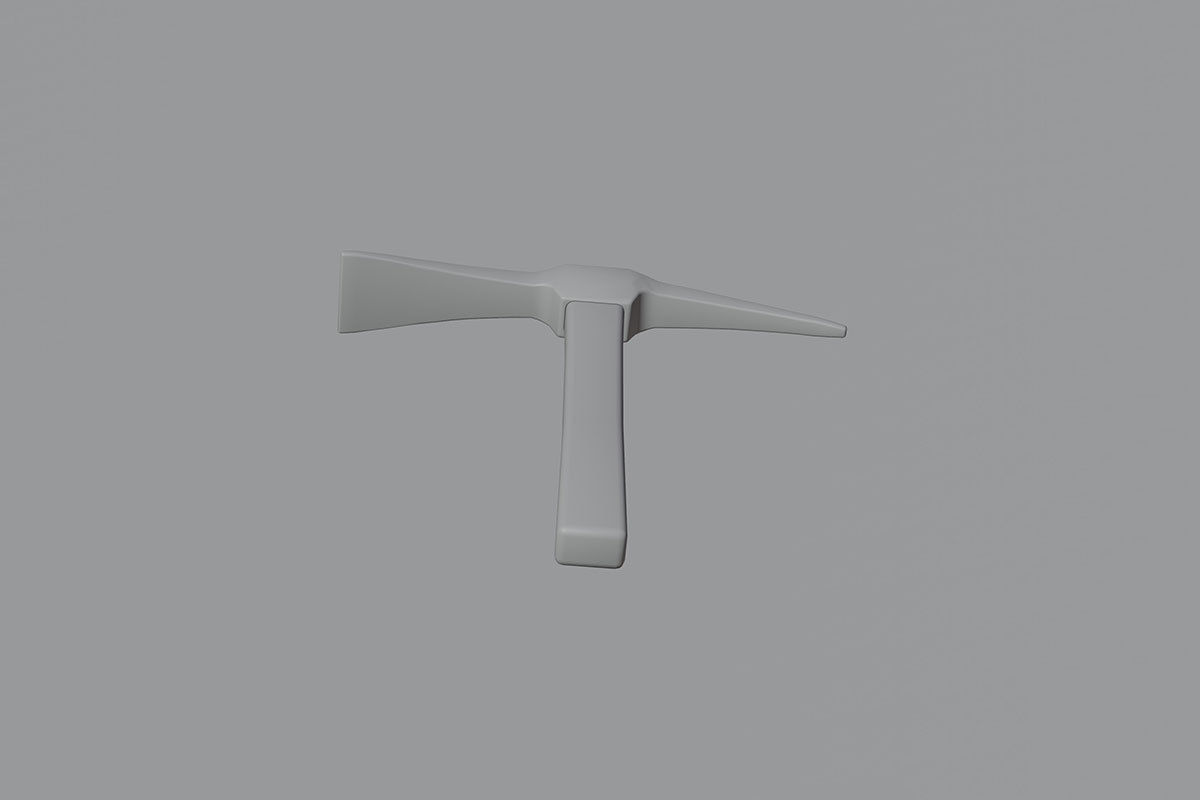 Small Pickaxe Tool Model Low-poly 3D model_20
