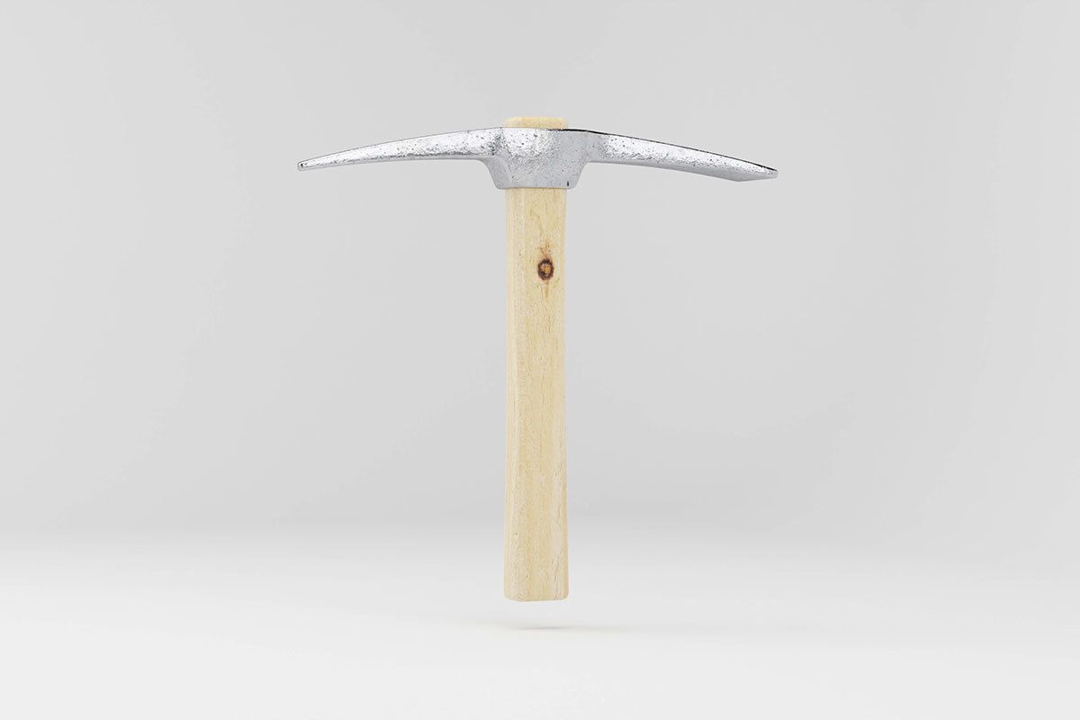Small Pickaxe Tool Model Low-poly 3D model_15