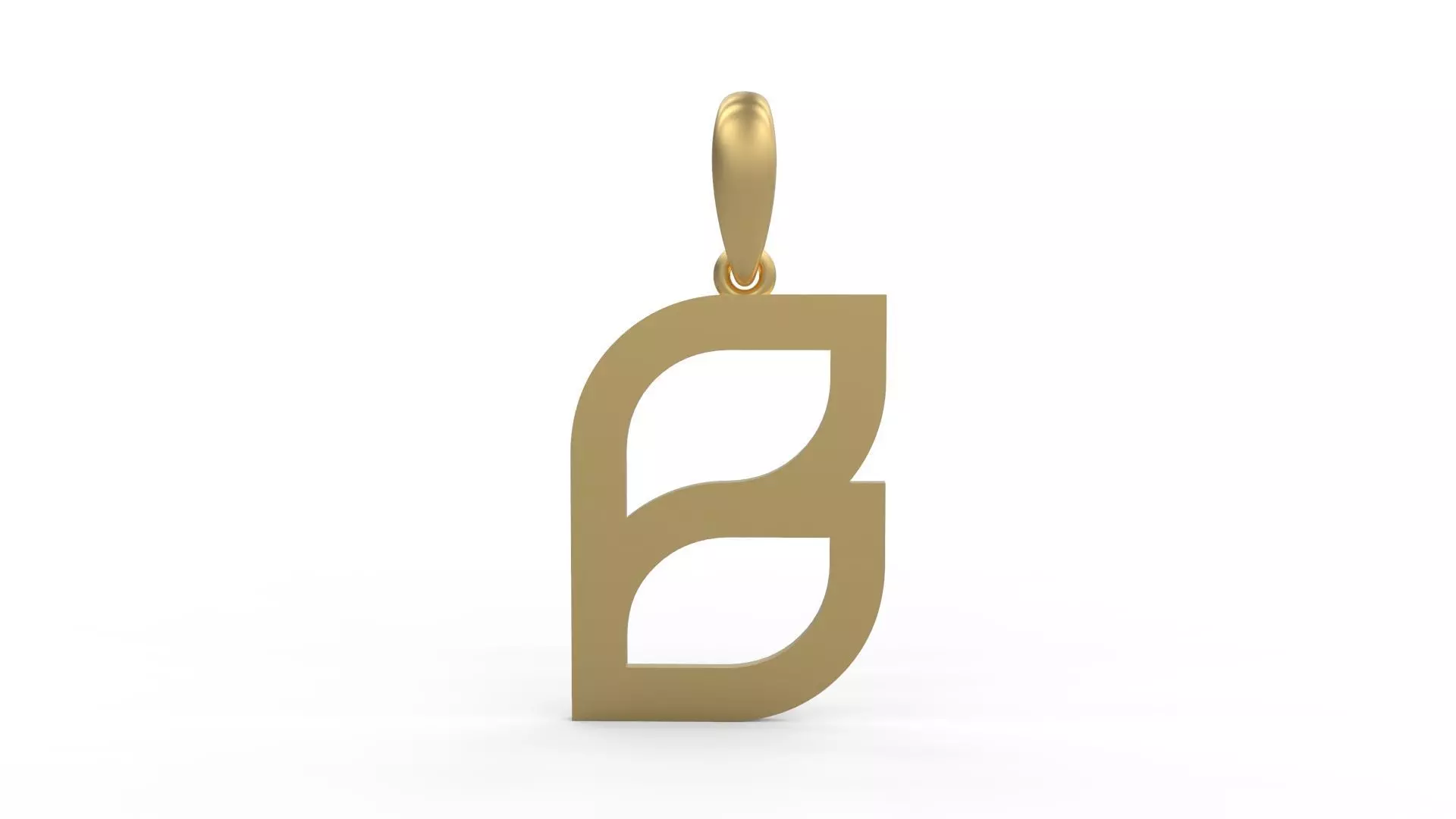 Initial Letters Pendant Bhofila B 3D print model_0