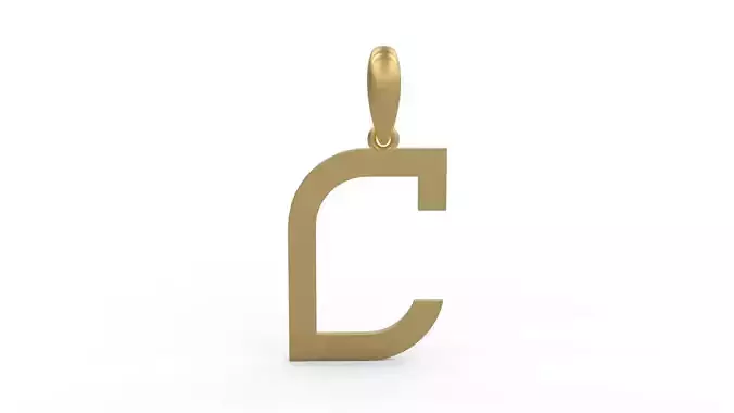 Initial Letters Pendant Bhofila C 3D print model