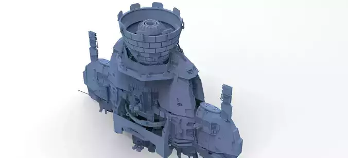 Sci-Fi Robot Tower Base 3