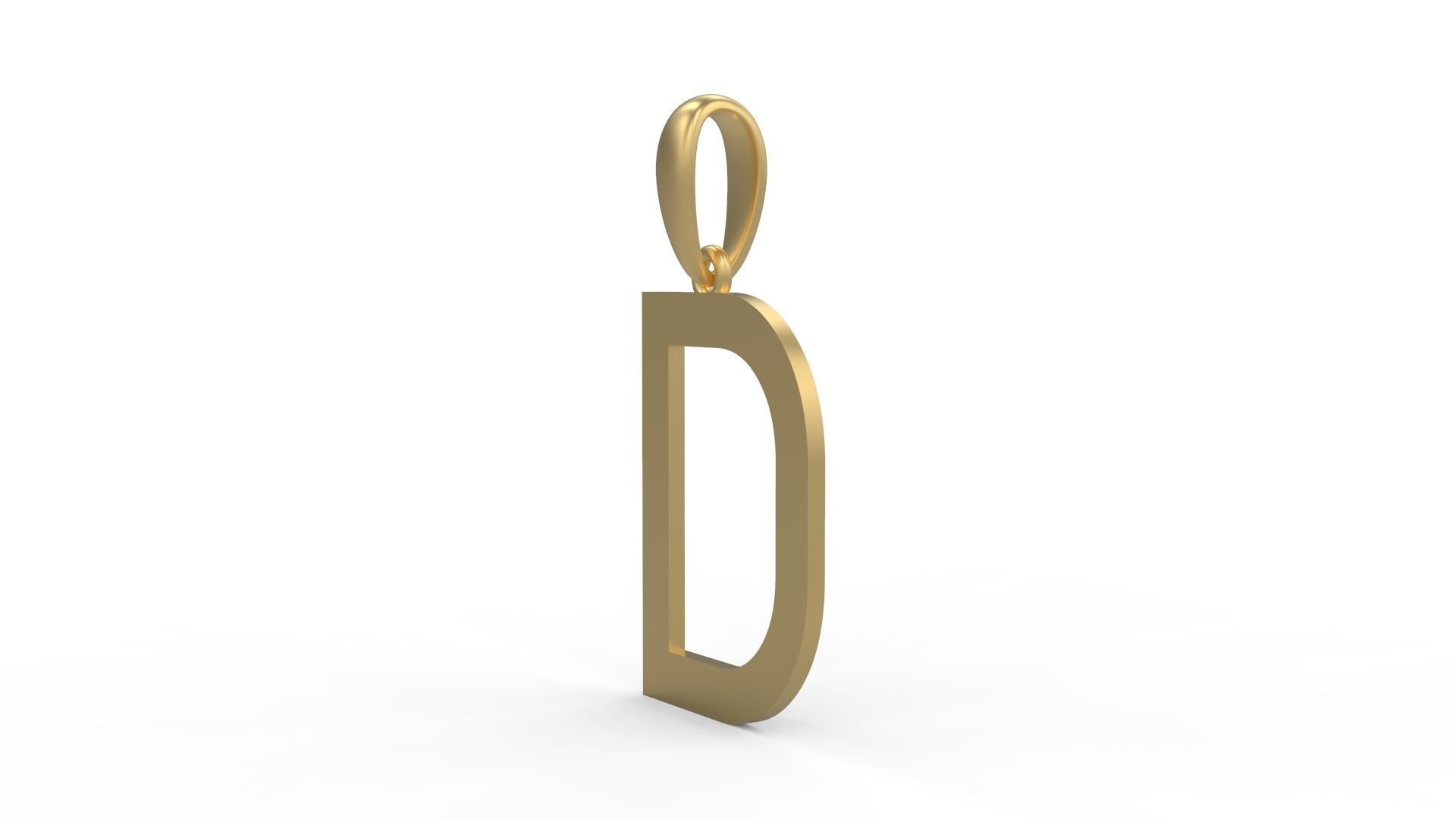 Initial Letters Pendant Bhofila D 3D print model_1