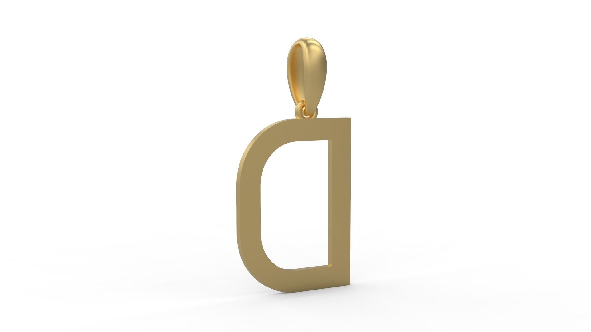 Initial Letters Pendant Bhofila D 3D print model_3