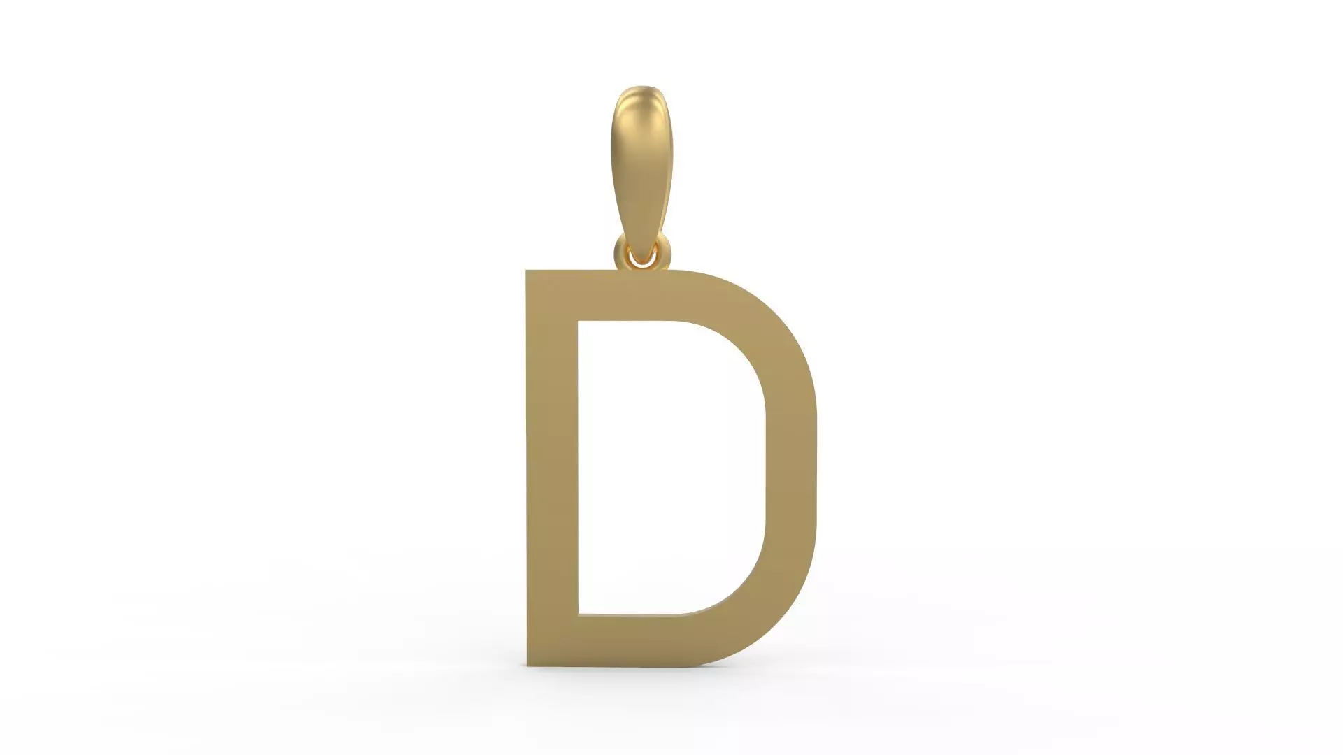 Initial Letters Pendant Bhofila D 3D print model_0