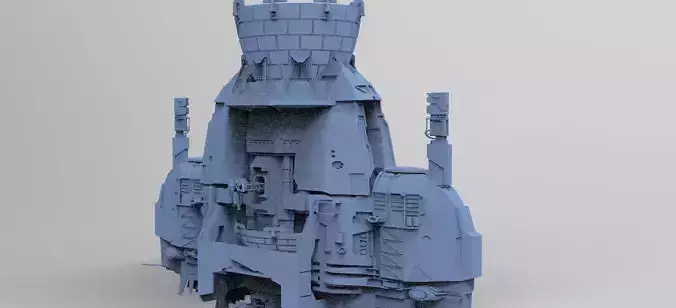 Sci-Fi Robot Tower Base 4 3D model