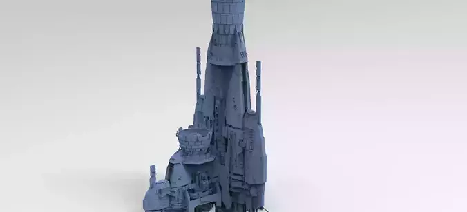 Sci-Fi Robot Tower Base 5