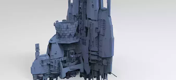 Sci-Fi Robot Tower Base 6 