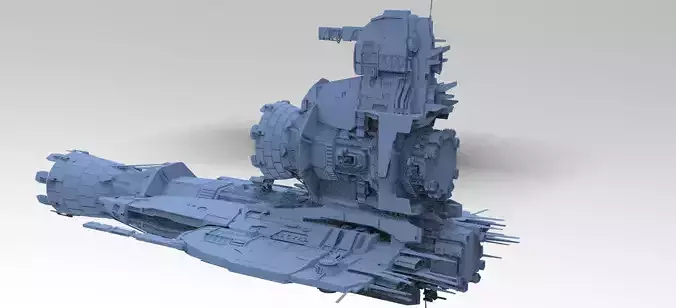 Sci-Fi Droid Canon ship 3D model