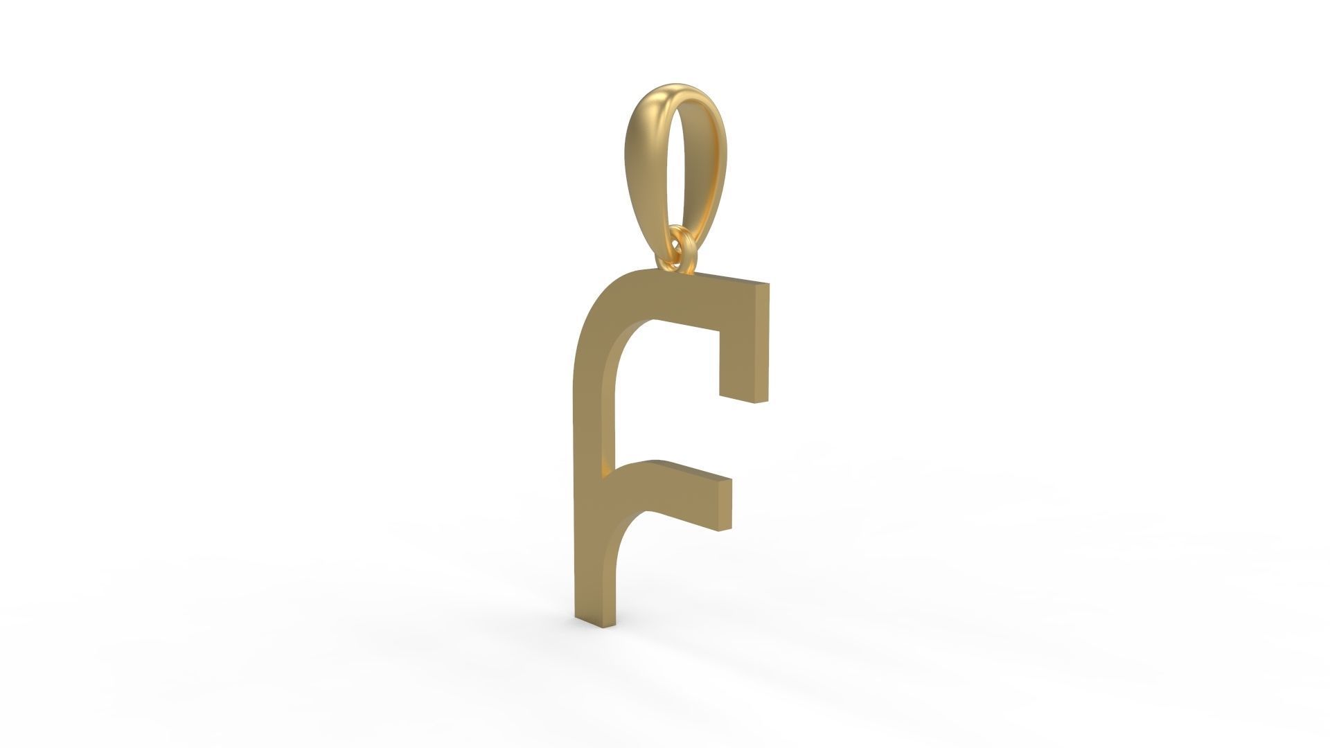 Initial Letters Pendant Bhofila F 3D print model_1