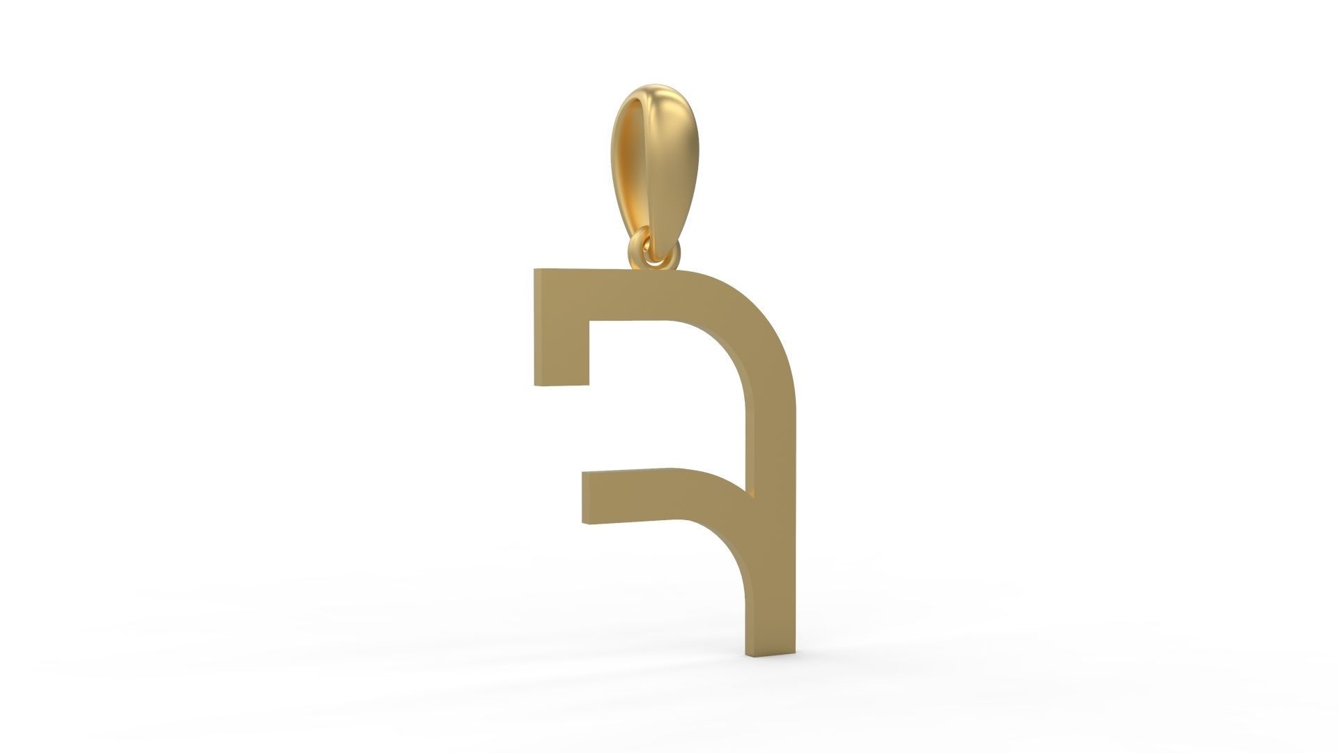 Initial Letters Pendant Bhofila F 3D print model_3