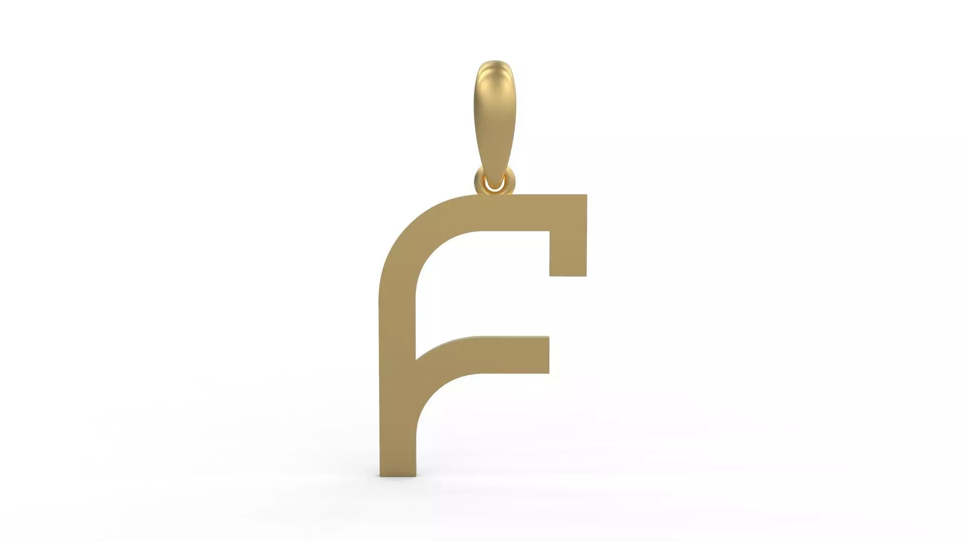 Initial Letters Pendant Bhofila F 3D print model_0