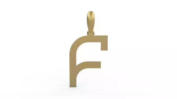 Initial Letters Pendant Bhofila F 3D print model