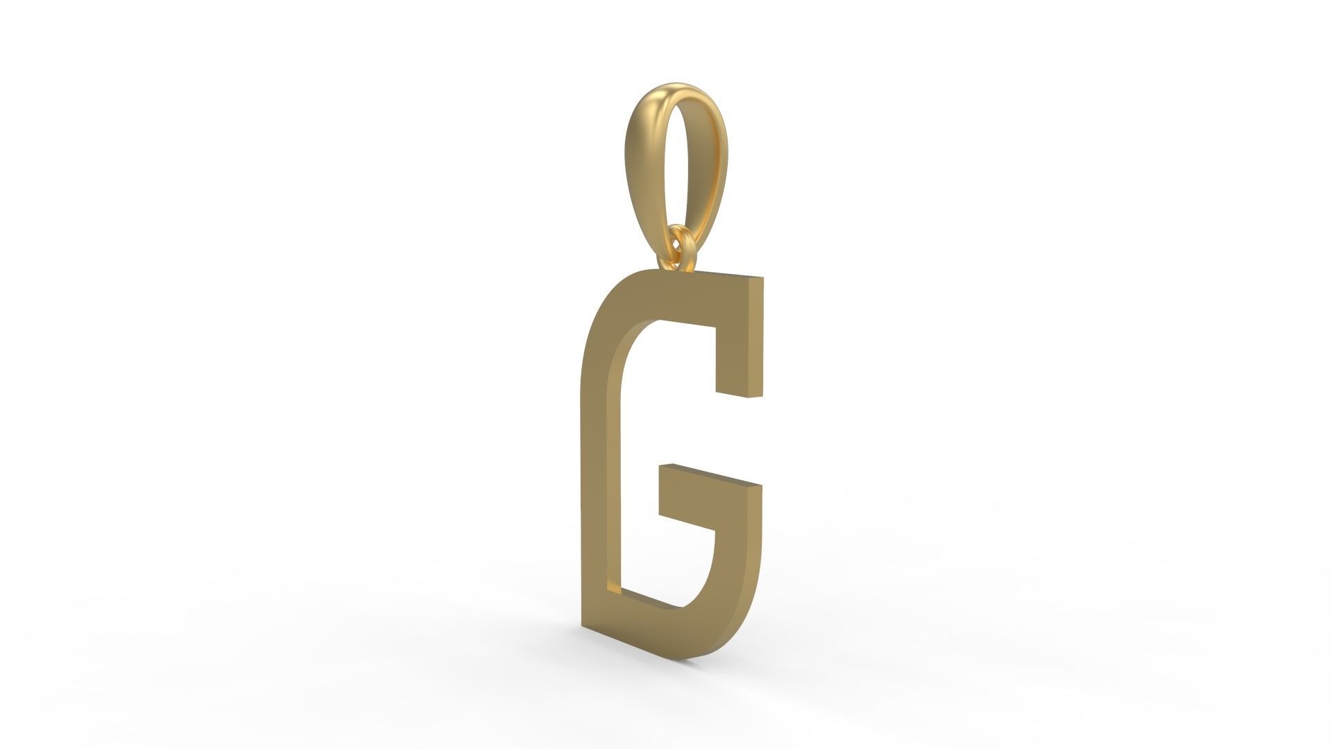 Initial Letters Pendant Bhofila G 3D print model_1