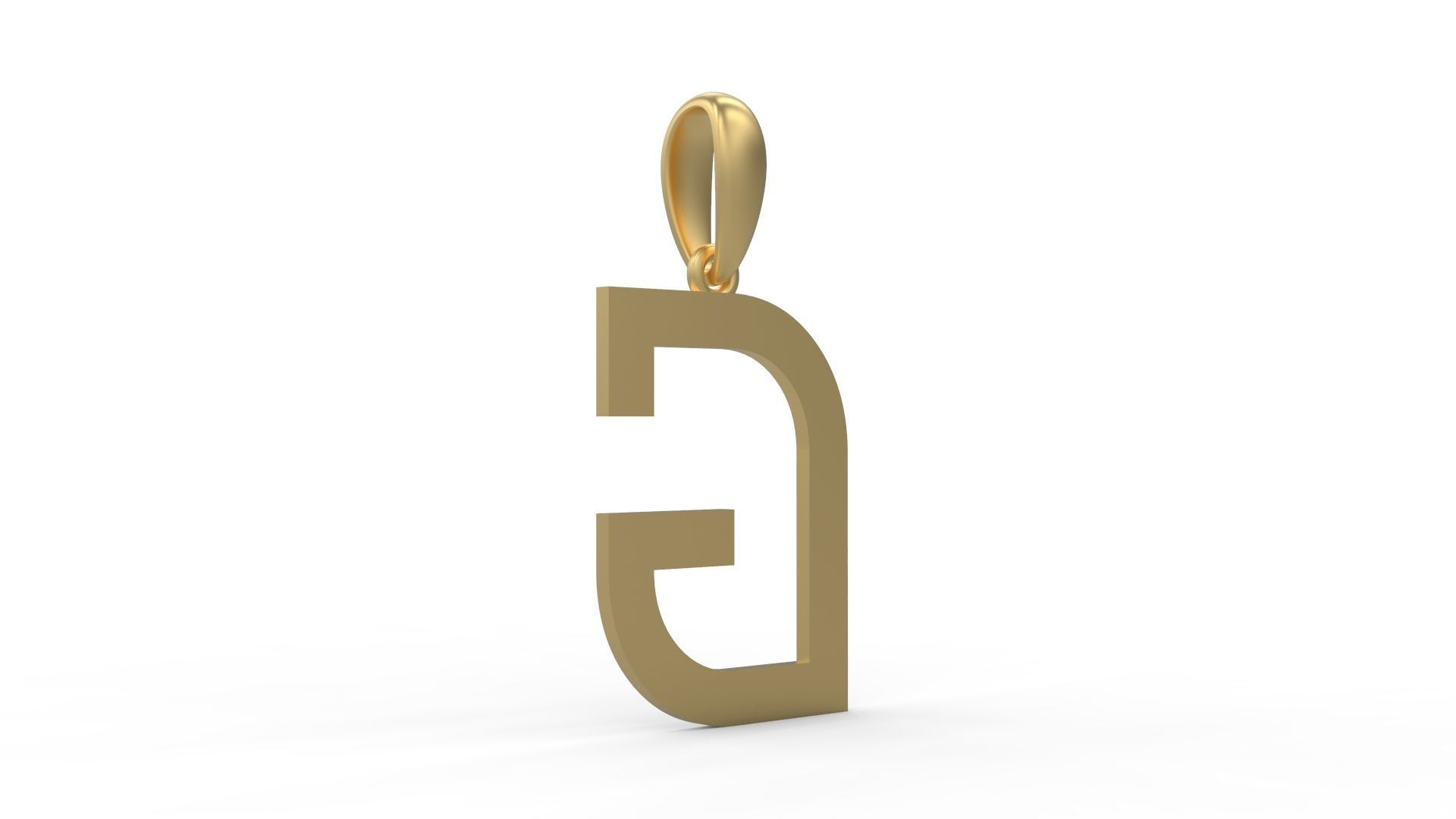 Initial Letters Pendant Bhofila G 3D print model_3