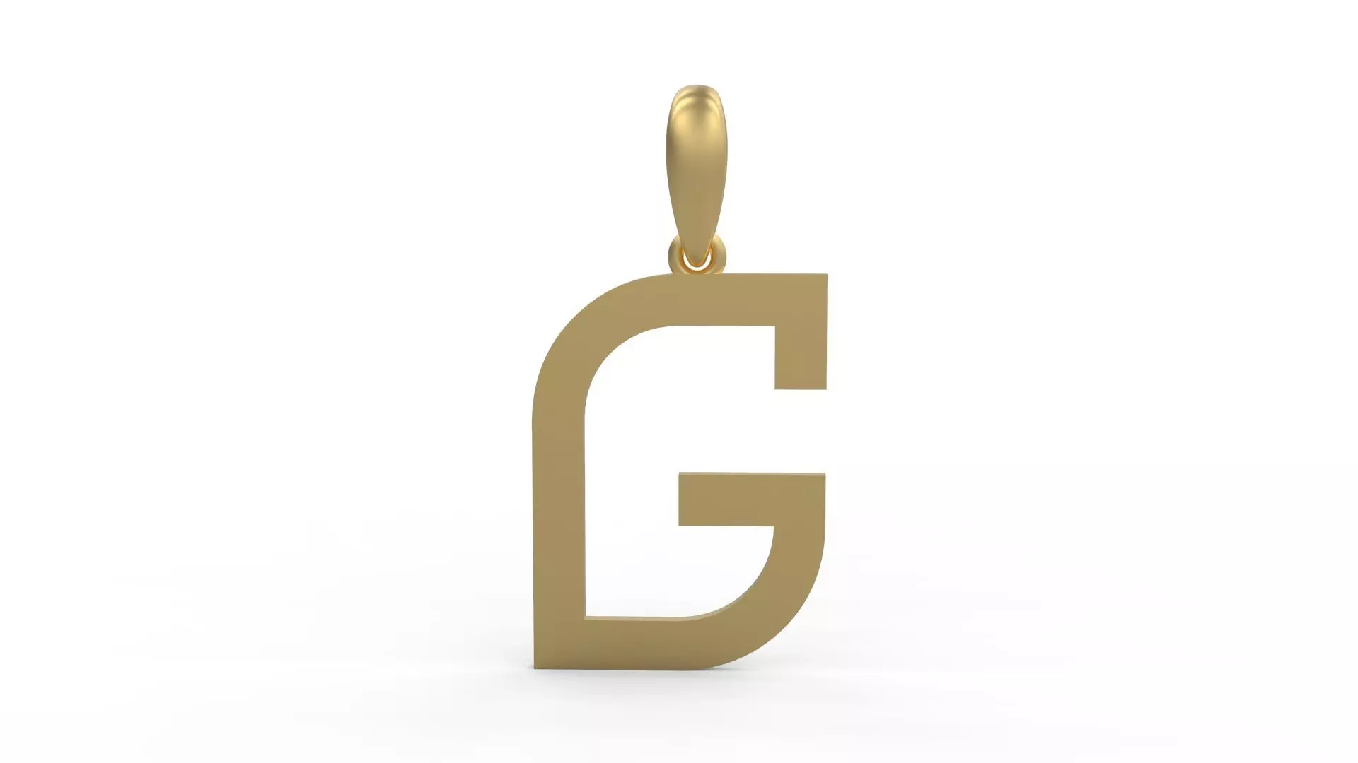 Initial Letters Pendant Bhofila G 3D print model_0