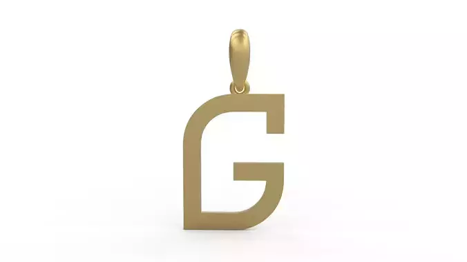 Initial Letters Pendant Bhofila G 3D print model
